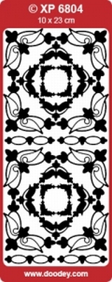 XP6804HRZ  Stickers Div.Ornamenten Holo.Roze
