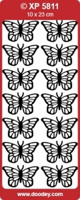 XP5811GL Stickers Vlinders Geel