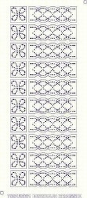 7001/0001TZ Borduursticker Joy Randen -  Transparant.Zilver