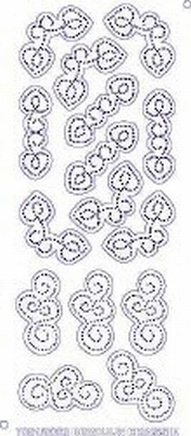 7001/0003TG Borduurstickers Ornamenten -  Transparant Goud