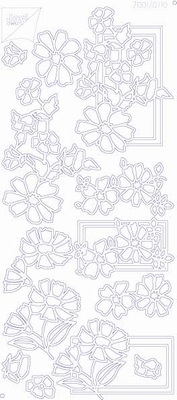 7001/0110 Stickers Div.Bloemenmotieven -  Goud