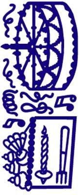 ST148G Sticker Taart  Goud
