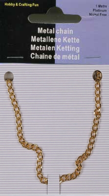 11809-9405 Ketting  1 mtr Goudkleurig