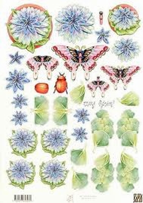 C2572 Marij Rahder Bloemen/vlinders