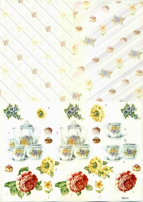 VB0012 Rozen/Koffieservies Combi
