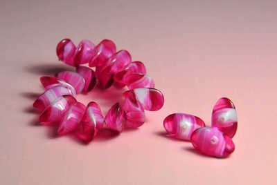 5020406 5 X Glaskraal Rose 21mm