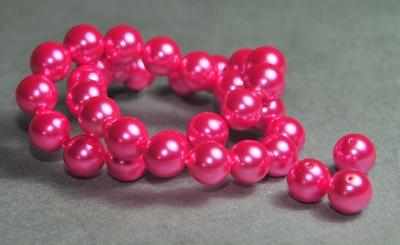 5010010 10 X Glasparel fuchsia 10mm.