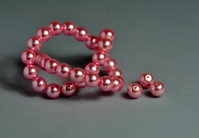 5010102  20 X Glasparel rose 6mm.