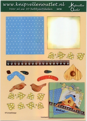 54738 Knipvel vogelhuisje