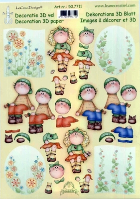 507711 Knipvel  Leane Creatief 3D Decoratie 3 D Vel