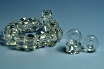 5030112  3 X Glaskraal grootgat transparant 18mm