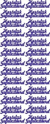 ST001GR Hartelijk Gefeliciteerd Groen