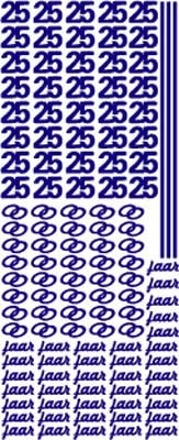 ST077WM Sticker 25 jaar Wit/Multi