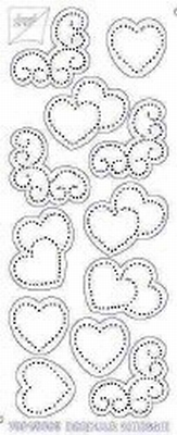 7001/0006TZ Borduurstickers Ornamenten -  Transparant Zilver