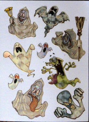 STE215 Spook afm.stickervel 10 X 7,50 CM