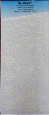 60014W Velvet strijkstikker Velours Wit Kertfiguren