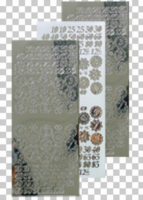 616653  Leane Creatief stickers Mirror Zilver Cijfers