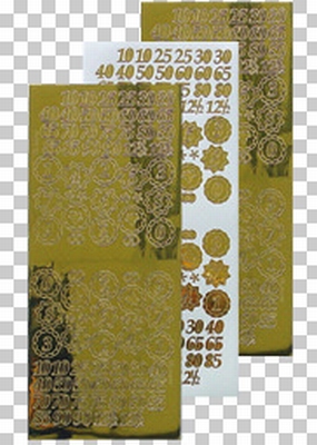 616660  Leane Creatief stickers Mirror Gold Cijfers