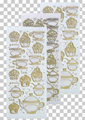 617407  Leane Creatief stickers Glitter Gold Thea & Cupcake