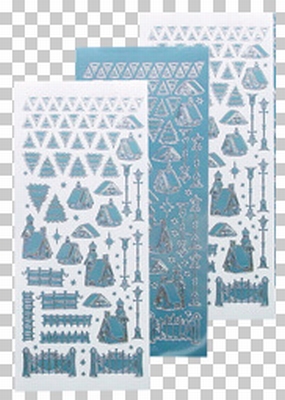 618473  Leane Creatief stickers Blue Mirror Silver Winter