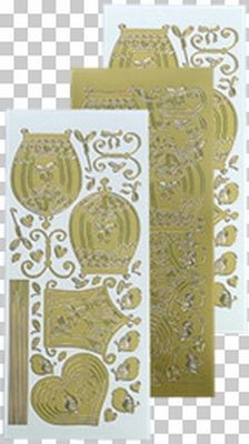 618763  Leane Creatief stickers Goud Vogelkooi