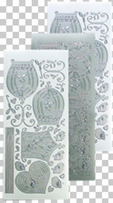 618756  Leane Creatief stickers Zilver Vogelkooi