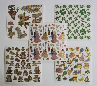 5 Leuke stickers serie 1G Afm 15 X 15 Cm