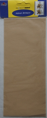 Vel 10 X 23 CM Beige Velvet  Niet gestansd