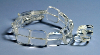 5030103 3 X Glakraal vierkant transparant 20X20mm