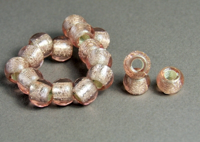 5030424 10 X Glaskraal grootgat rose 9mm