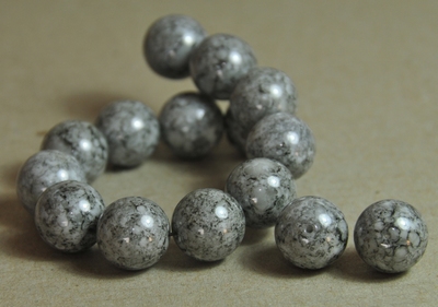 50201102 5X Glaskraal rond warmgrijs graniet 14mm