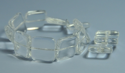 5030102 5 X Glaskraal vierksnt transparant 16X16mm