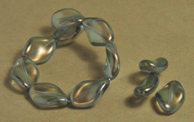 5030951 5 X Glaskraal fantasie gold 19X13mm