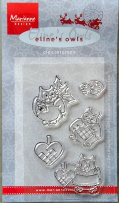 EC0141 Clearstamp Marianne Design eline`s owls