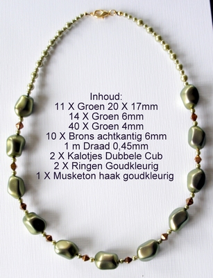 K12 Ketting van glasparels om zelf te maken 52 cm