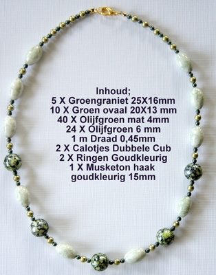 K14 Ketting van glasparels om zelf te maken 60 cm