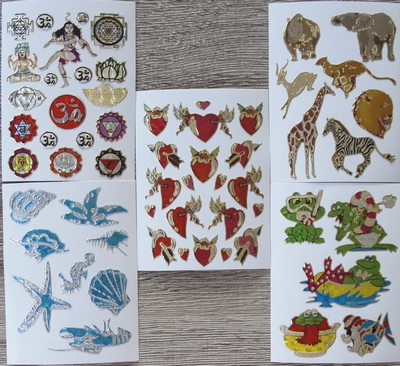 5 Stickertjes 7,5 X 10 cm