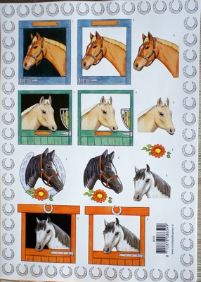 VB8659 A4 knipvel paarden