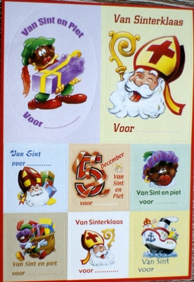 zSINTCADEAU Stickervel SINT Afm  10X15 CM