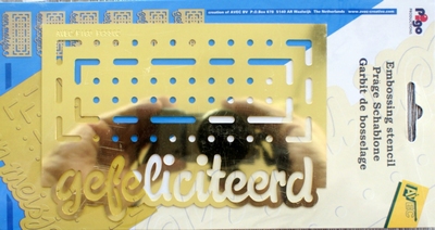 PIGO Embossing stencil GEFELICITEERD