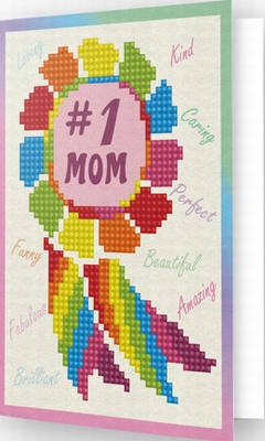 DDG.015 Diamond Dotz® - Greeting Card NUMBER 1 MOM