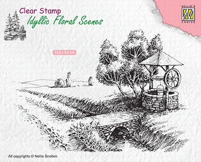 IFS021 Idyllic Floral Scenes clear stamps Well