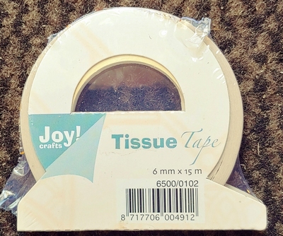 X-TB6 Tissuetape met mesje 6 mm Breed 15 Mtr.lang
