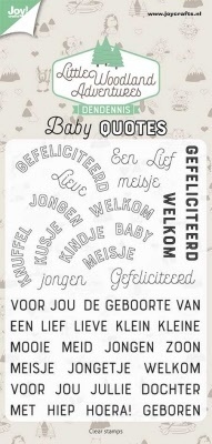 Z6410/0515 Clearstamps - Dendennis - Baby quotes Joy!crafts
