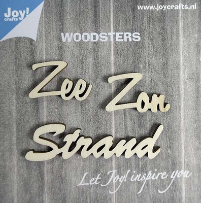 6320/0007 Woodsters - Houten woorden - Zee - Zon -Strand