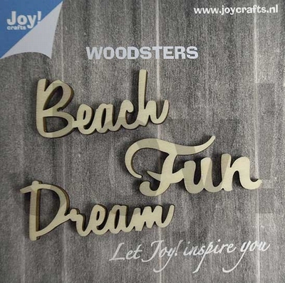 6320/0008 Woodsters - Woorden hout: Dream - Beach - Fun