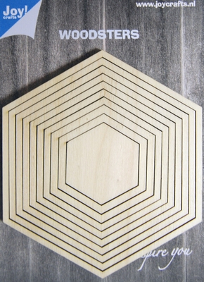 6320/0012 Woodsters Deco-schudkaart hexagon