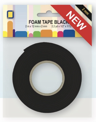 3.3022 Foamtape 2,0x12mmx2mtr ZWART