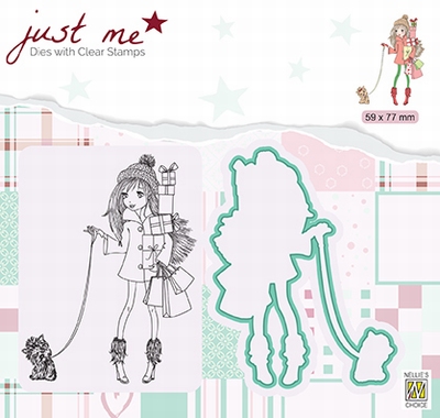 JMSD005 Just Me Die + Clear stamp Christmas shopping