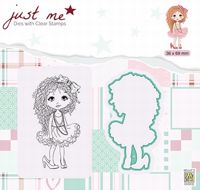 JMSD008 Just Me Die + Clear stamp Lady girl